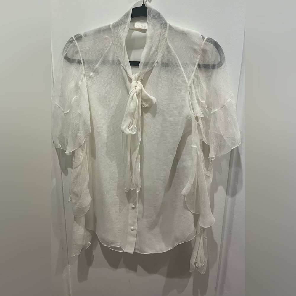 Chloe Frill sleeves blouse - Picture 9 of 10